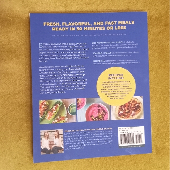 NEW The 30 Minute Mediterranean Diet Cookbook Paperback - Picture 4 of 4
